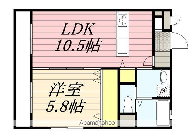 セレブレイト・ウエスト(1LDK/1階)の間取り写真