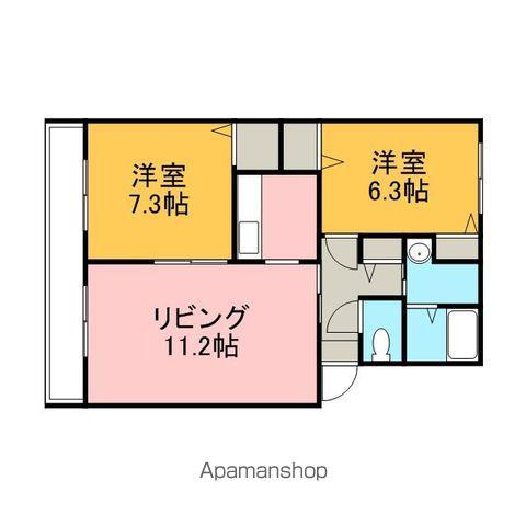 パークハイツI(2LDK/3階)の間取り写真