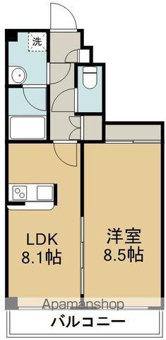 プリエ白鳥(1LDK/6階)の間取り写真