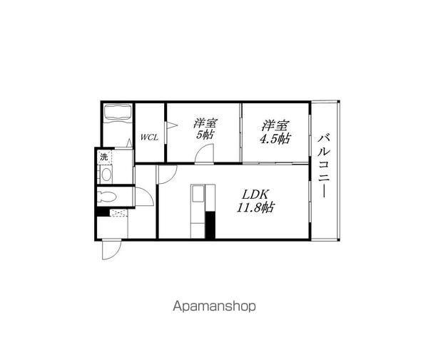 GREEN AWAY(2LDK/2階)の間取り写真