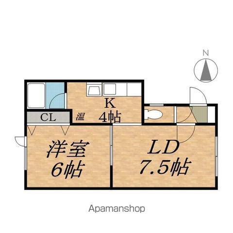 OAKⅡ(1LDK/1階)の間取り写真