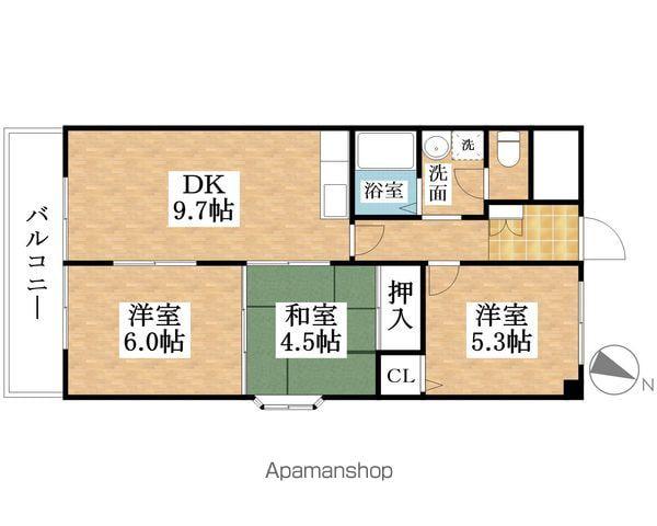 エミネンス江南(3DK/5階)の間取り写真