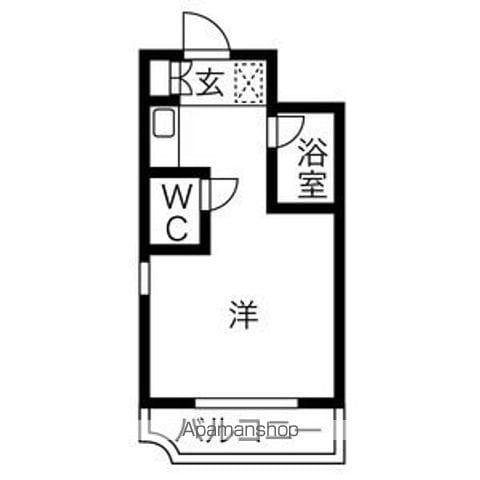 第2池場ハウス(ワンルーム/4階)の間取り写真
