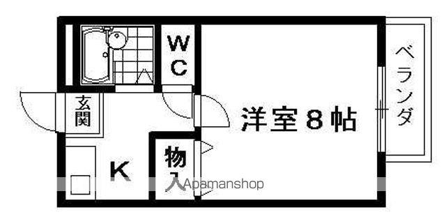 ゴールデンK(1K/2階)の間取り写真