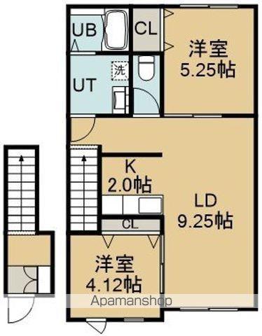 メゾンNINE(2LDK/2階)の間取り写真