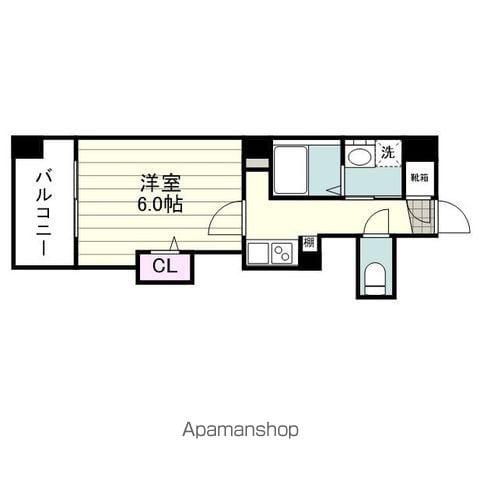 SーRESIDENCE鴨池PRIMO(1K/4階)の間取り写真