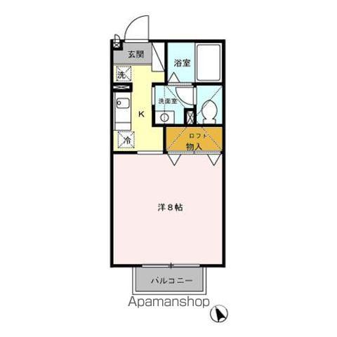 メルベーユ パル(1K/2階)の間取り写真