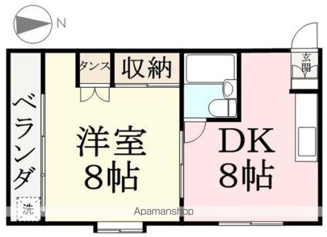 ルーミングハウス(1DK/3階)の間取り写真