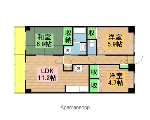 セザンつくし野(3LDK/2階)の間取り写真