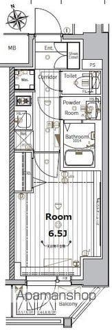 メイクス上前津Ⅲ(1K/12階)の間取り写真