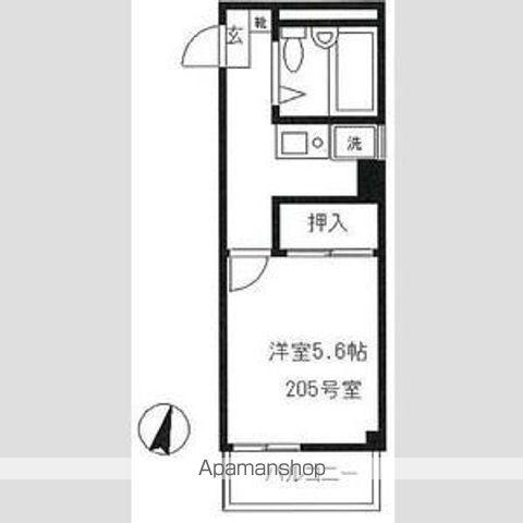 ファーストハウス生田(1K/2階)の間取り写真