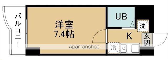 ランドマーク支倉(1K/4階)の間取り写真