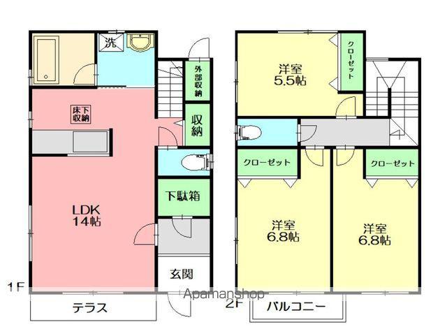 ガーデンヒルズ湘南台Ｄ棟(3LDK)の間取り写真
