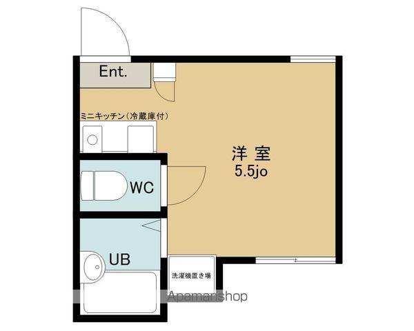 アイコートサティス(ワンルーム/1階)の間取り写真