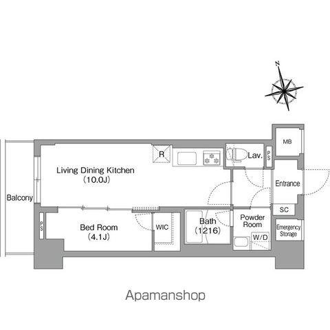 コンフォリア・リヴ南砂町イースト(1LDK/7階)の間取り写真