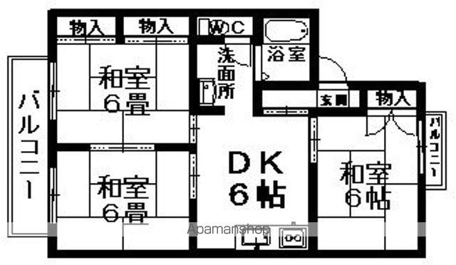 ブライトハイツ(3DK/1階)の間取り写真