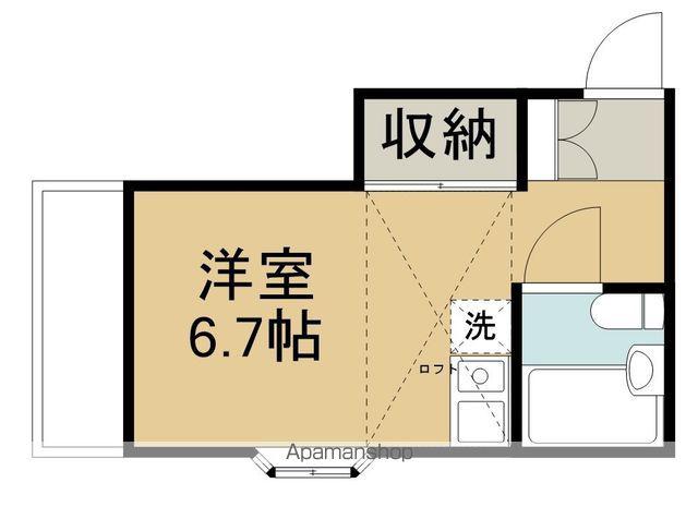 ジュネス有栖川(ワンルーム/1階)の間取り写真