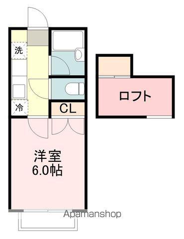 プリンスハイツ柏木(1K/2階)の間取り写真