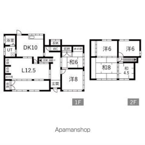 東海道本線 岐阜駅 バス乗車時間：26分 松籟団地バス停で下車 徒歩2分 2階建 築50年(6LDK)の間取り写真