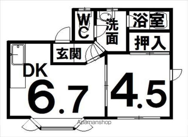 シェルメゾンA(1DK/1階)の間取り写真
