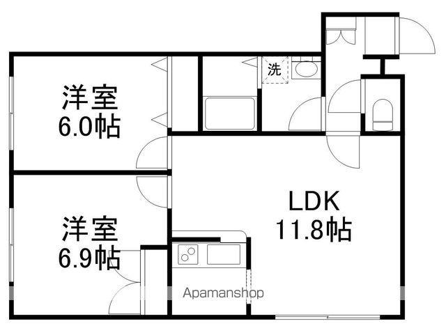 モデュロール(2LDK/3階)の間取り写真