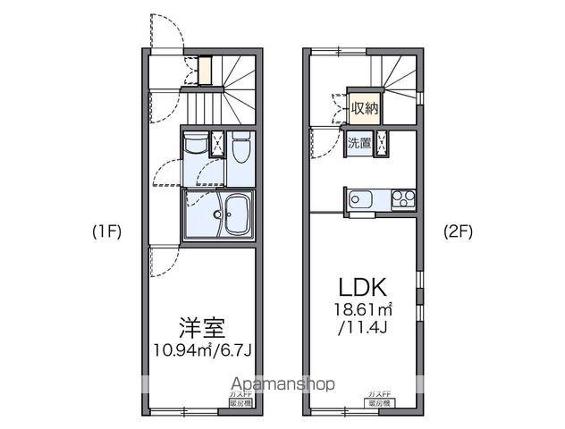 レオネクストブルーブランシェ(1LDK/1階)の間取り写真