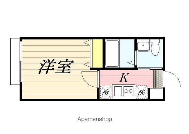 ハイツ凪(1K/2階)の間取り写真