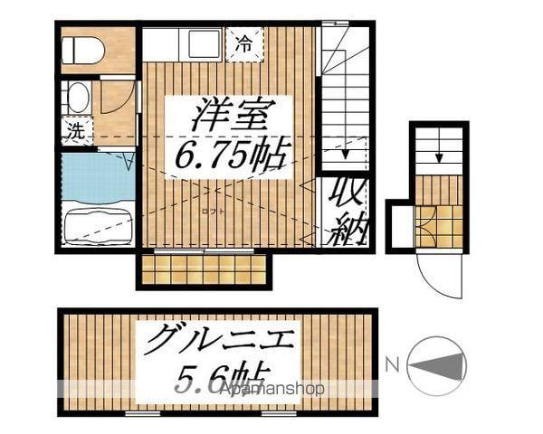 福寿荘(ワンルーム/2階)の間取り写真