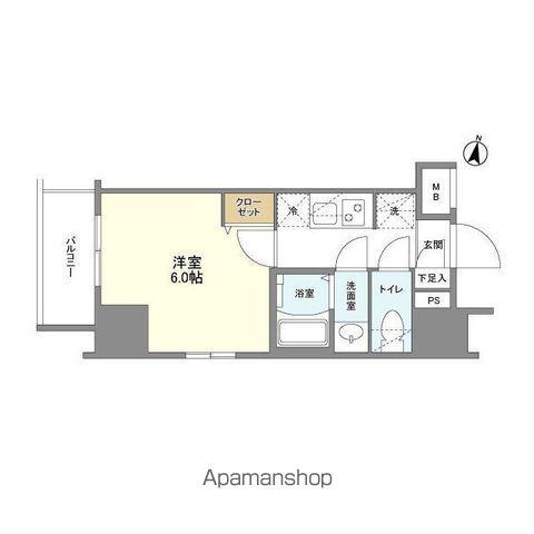 インペリアルフラット武蔵小山(1K/10階)の間取り写真
