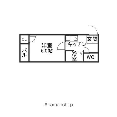 FIELD1(ワンルーム/1階)の間取り写真