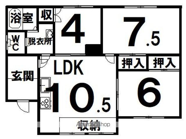 北海道河東郡上士幌町 1階建 築40年(3LDK)の間取り写真