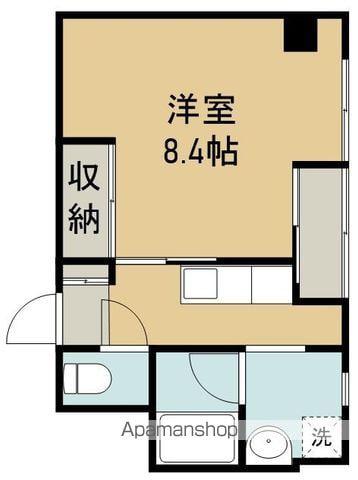 ファミールかんの(1K/4階)の間取り写真