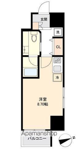 マリオン城西(ワンルーム/2階)の間取り写真