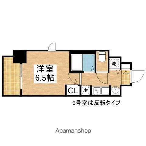 プレサンス金山グリーンパークス(ワンルーム/8階)の間取り写真