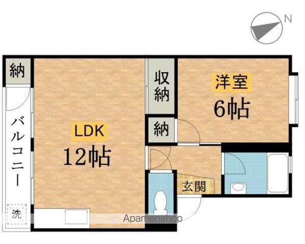 KSB八王子 A(1LDK/3階)の間取り写真