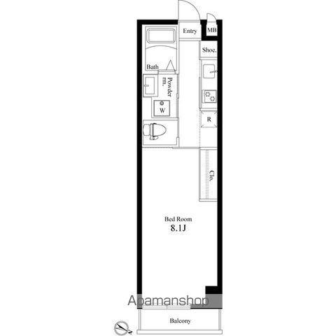 カメリア西千葉(1K/3階)の間取り写真