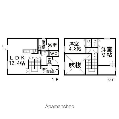 シティハウスK(2LDK/1階)の間取り写真