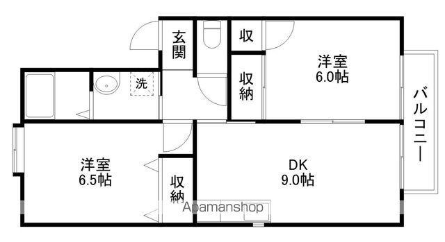 フォルティ北村弐番館(2LDK/2階)の間取り写真