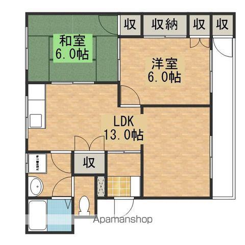 ニューライフ石田(2LDK/2階)の間取り写真