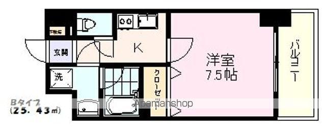 エストピア八潮(1K/3階)の間取り写真