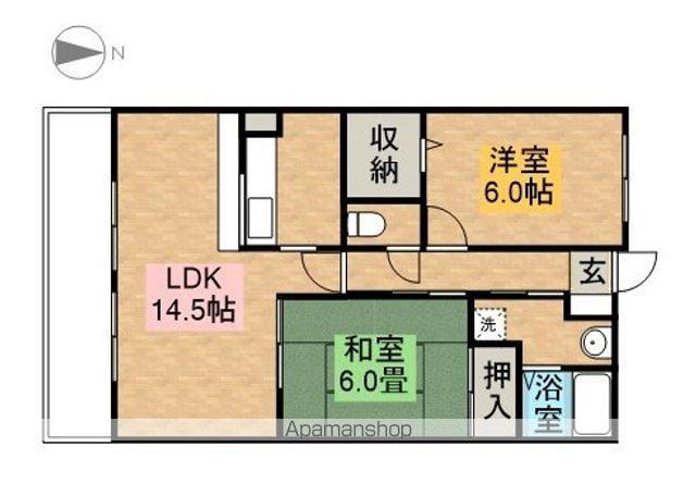 センチュリーパーク十一屋(2LDK/2階)の間取り写真