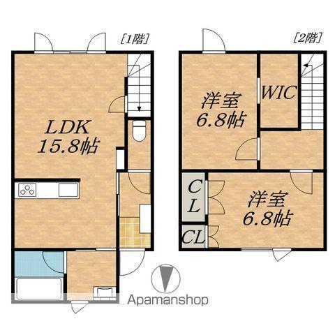 ＴＯＷＮ東１２南５(2LDK)の間取り写真
