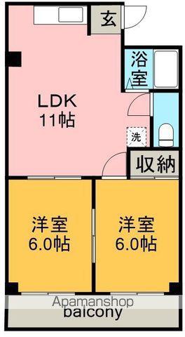 第2リバーサイド清水(2LDK/1階)の間取り写真