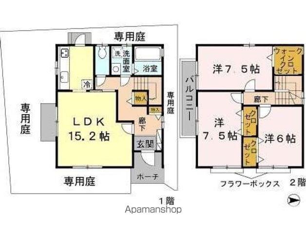 阪和線 北信太駅 徒歩24分 2階建 築21年(3LDK)の間取り写真
