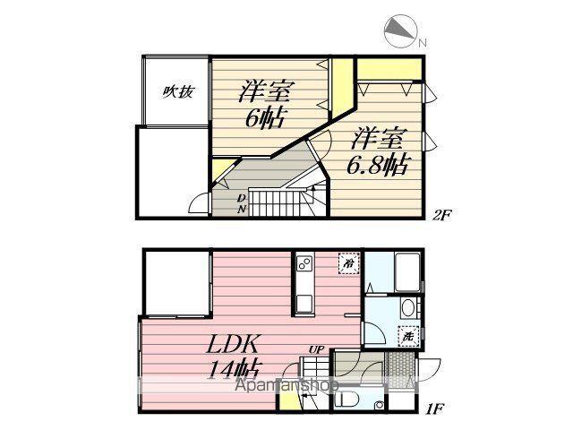 プレミアムアイランド上峰Ⅳ(2LDK/1階)の間取り写真