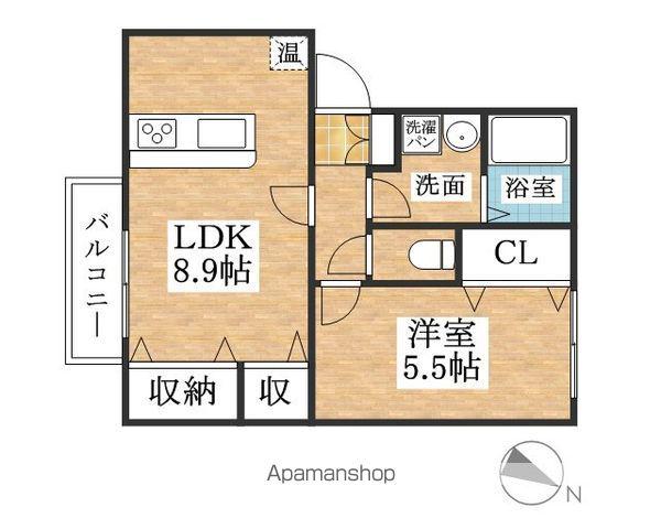 サン・FRIENDS和(1LDK/1階)の間取り写真
