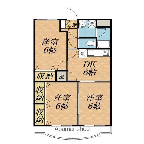 ガーデン・ハイム樗1番館(3DK/5階)の間取り写真