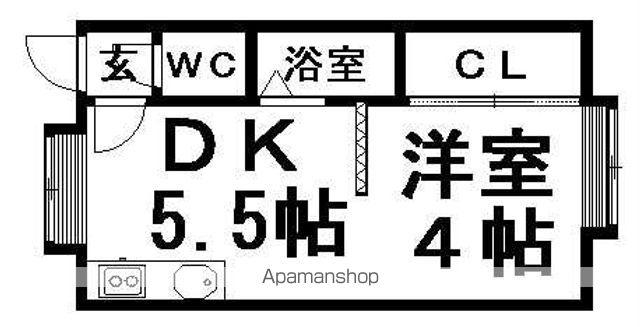 第3谷藤マンション(1DK/3階)の間取り写真