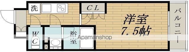 コンフォリア・リヴ新大阪Q(1K/4階)の間取り写真