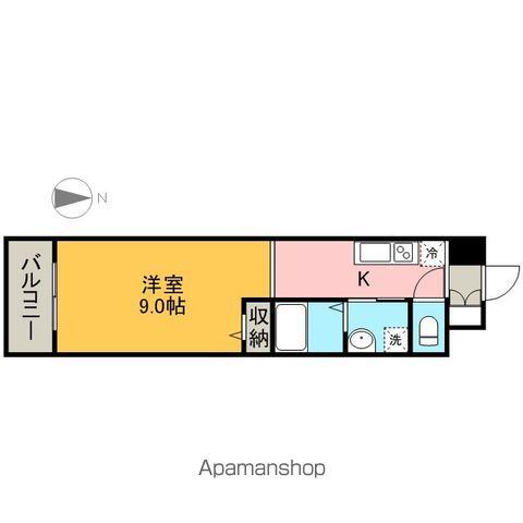 エクセルシオール栄(1DK/4階)の間取り写真